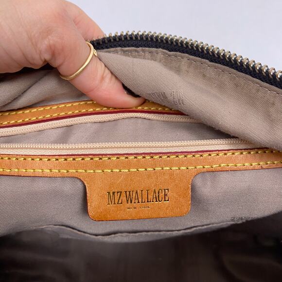 MZ Wallace Hayley Shoulder Bag Black w/ Red Trim - Picture 8 of 8